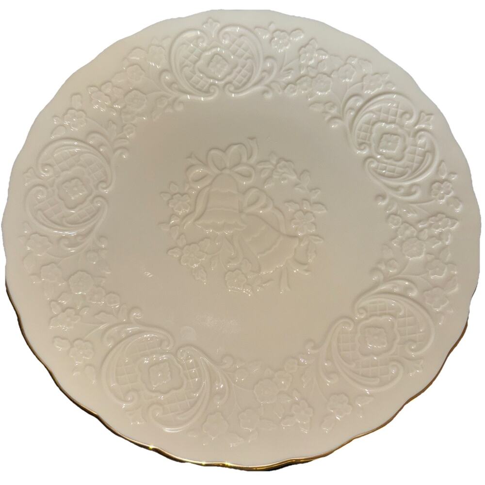 Commemorative Lenox Wedding Promises Collection Marriage Plate 12.5" Round 24k